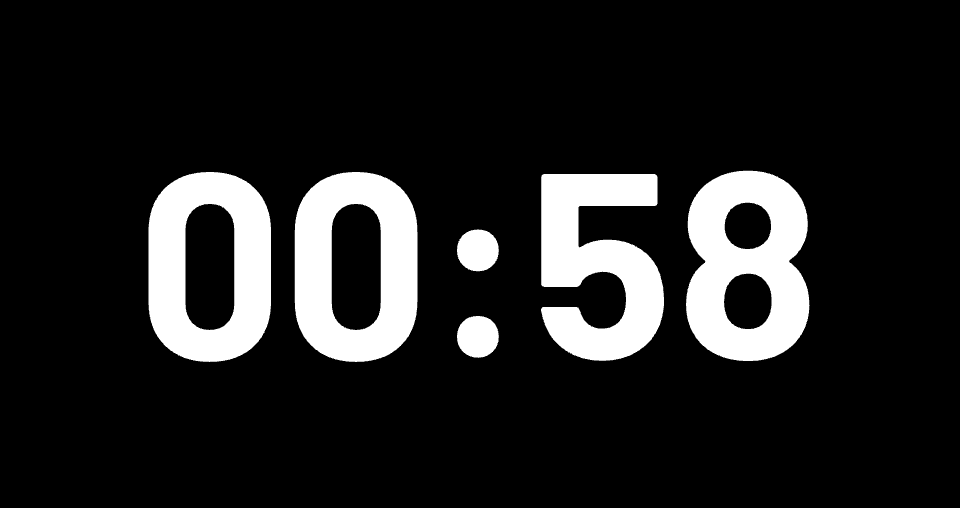 STAGE TIMER アウトプット画面（カウントダウン）